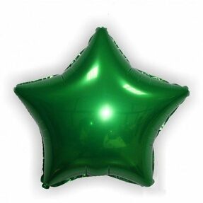 Шар мини фигура Звезда зеленый  9"\23 см